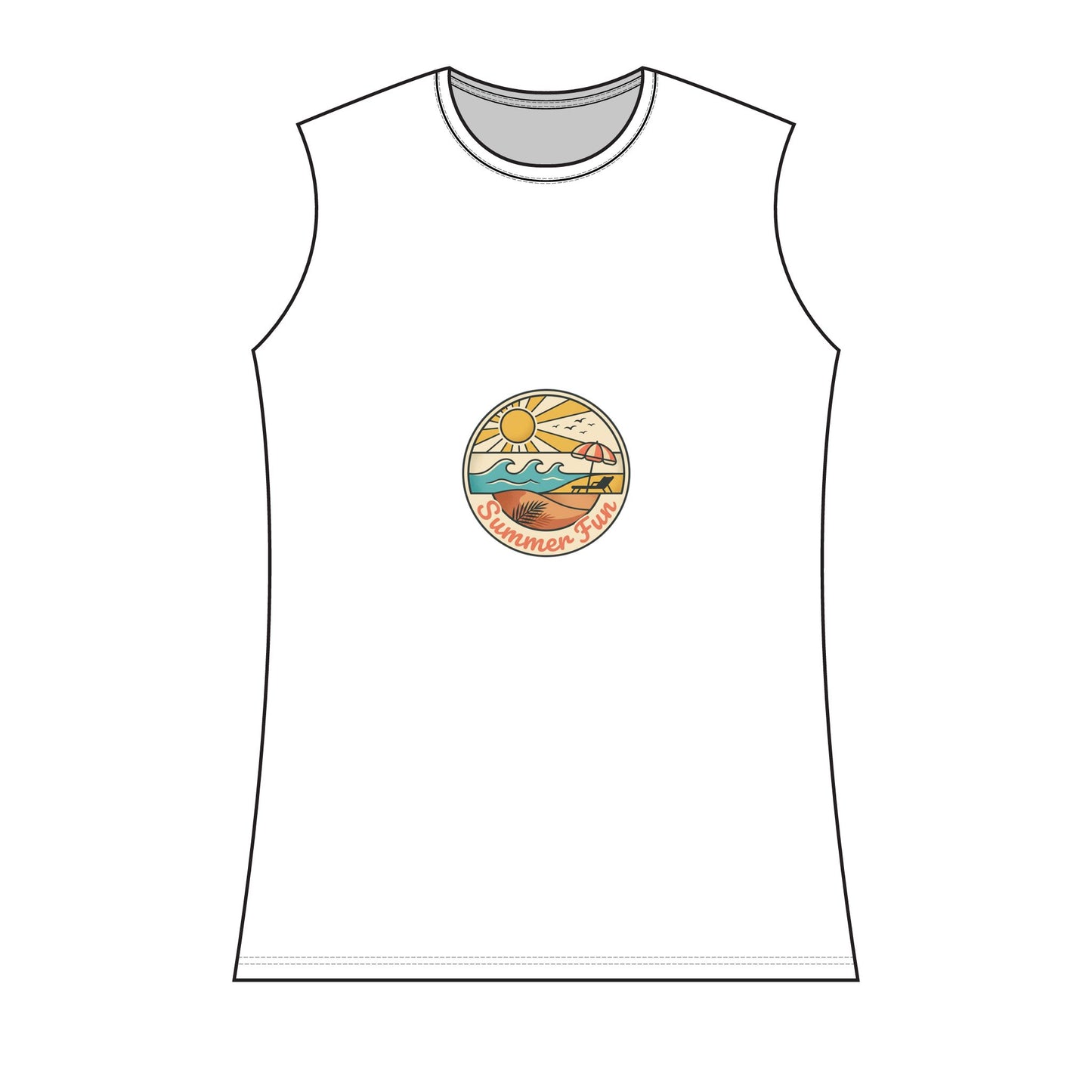 Women’s Tank Top — Retro Summer Camp Badge Graphic