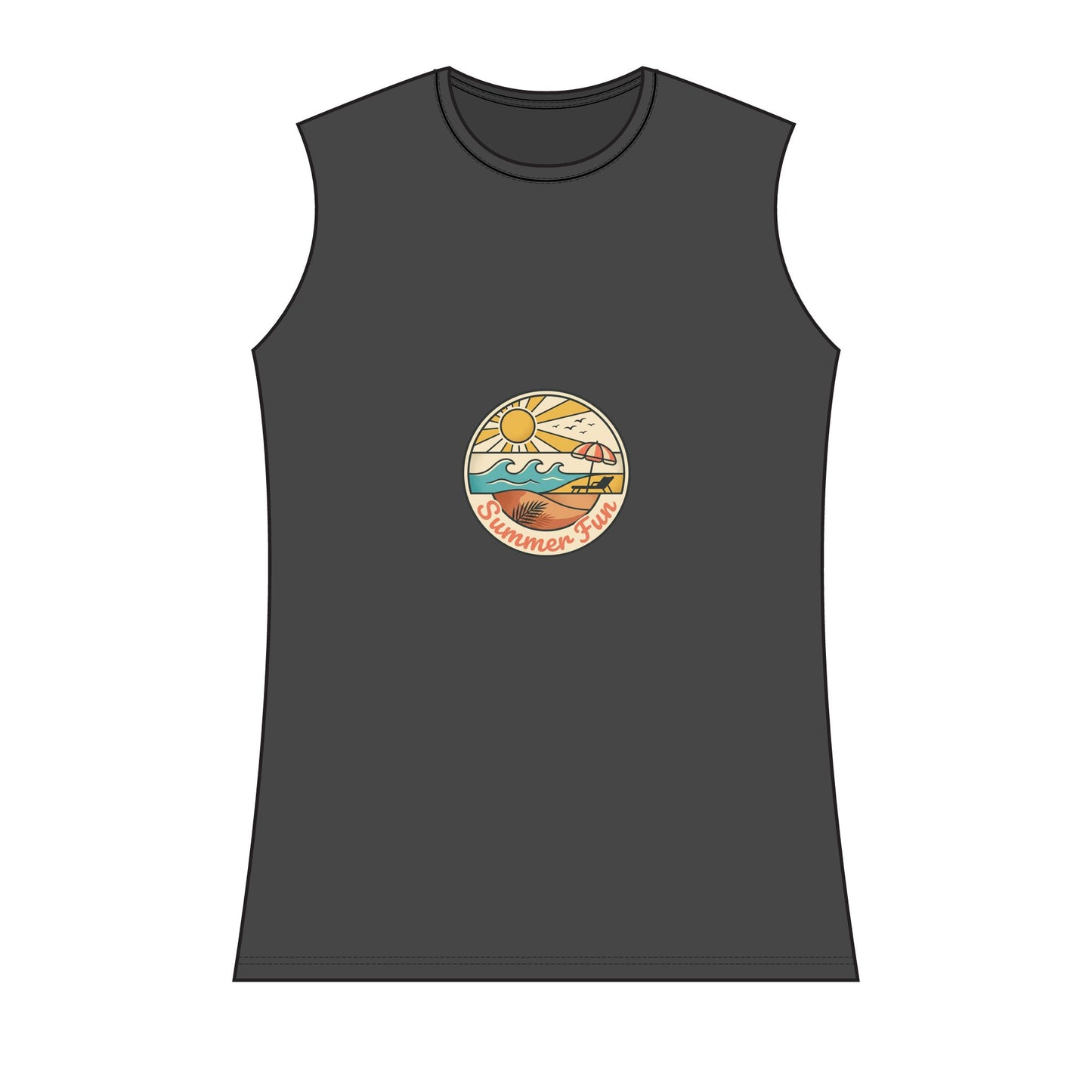 Women’s Tank Top — Retro Summer Camp Badge Graphic