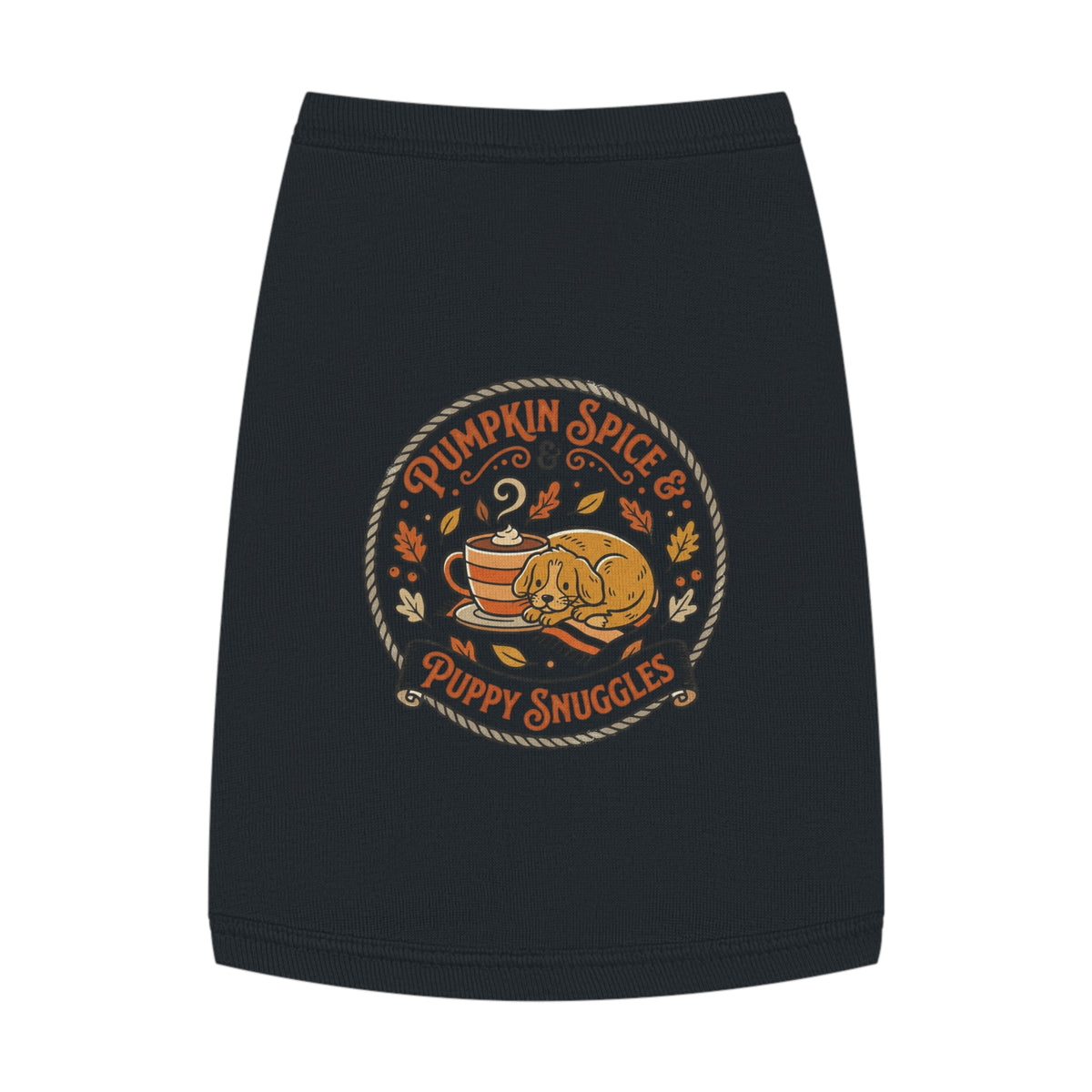 Pumpkin Spice & Puppy Snuggles Pet Tank Top — Fall Dog Shirt