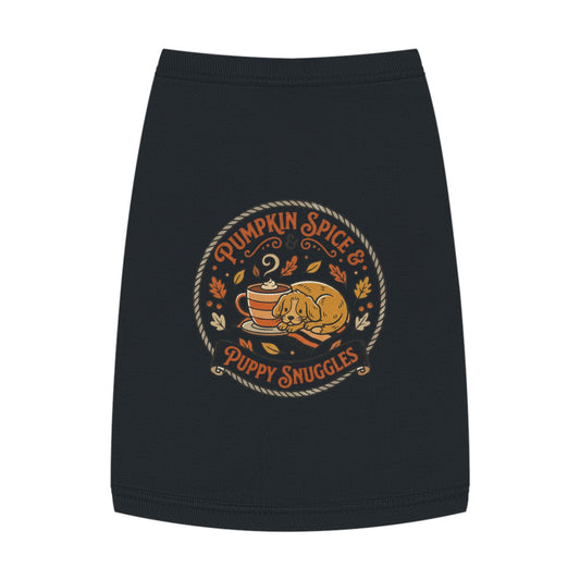 Pumpkin Spice & Puppy Snuggles Pet Tank Top — Fall Dog Shirt