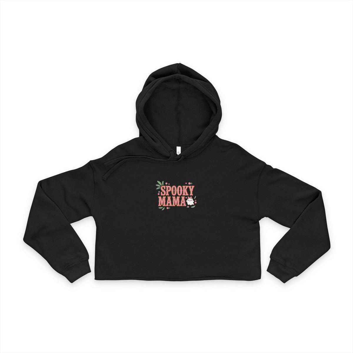 Cropped Hoodie — “Spooky Mama” Halloween Mom Pullover