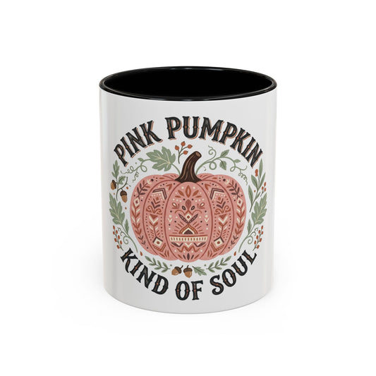 Pink Pumpkin Coffee Mug — "Pink Pumpkin Kind of Soul" Accent Mug