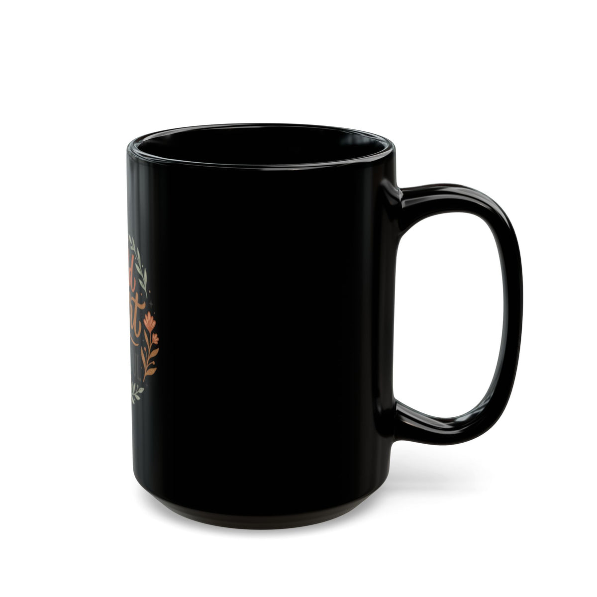 Wild Heart Cozy Soul Black Mug — Inspirational Floral Coffee Cup (11oz & 15oz)