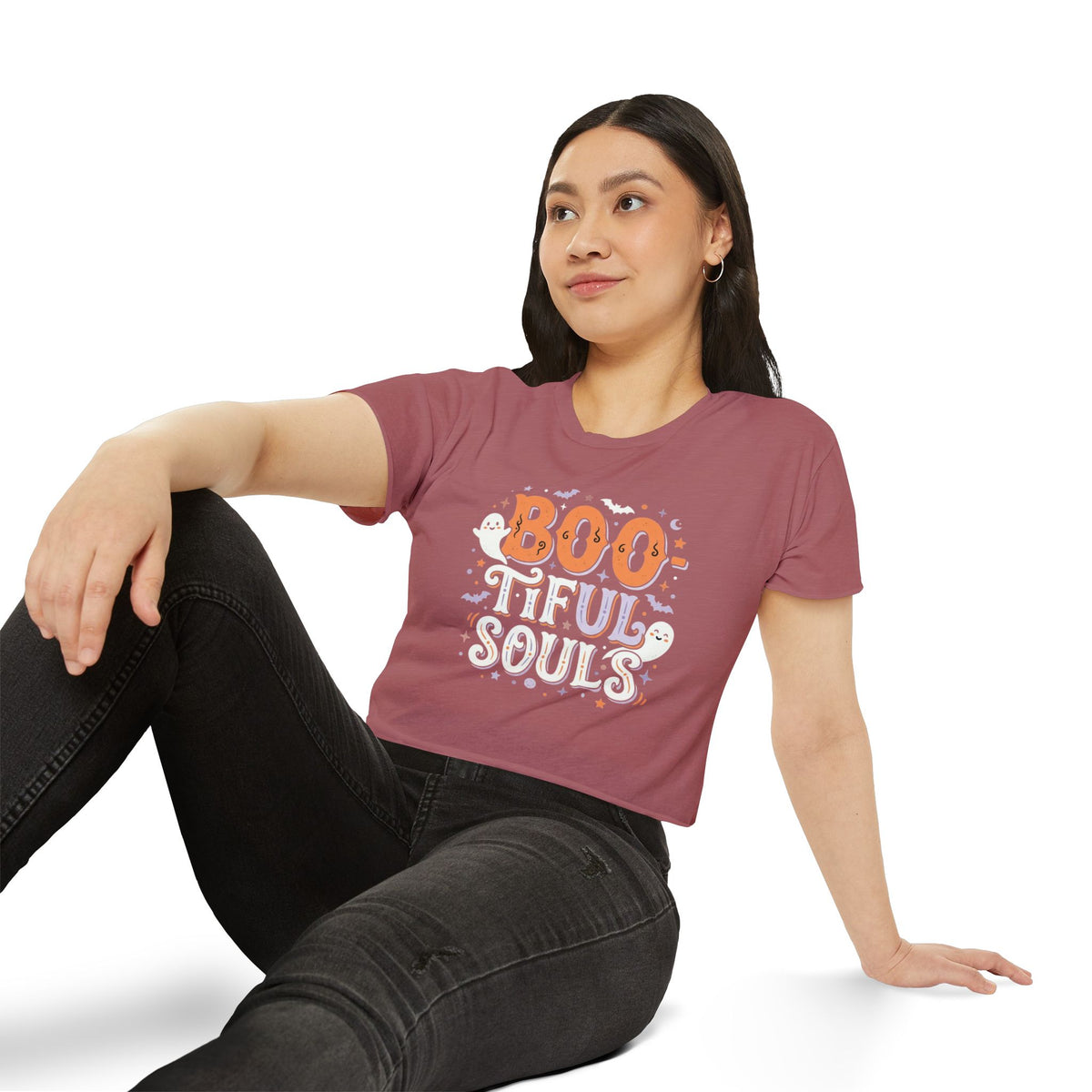 BOO-tiful Souls Crop Top | Halloween spooky lettering