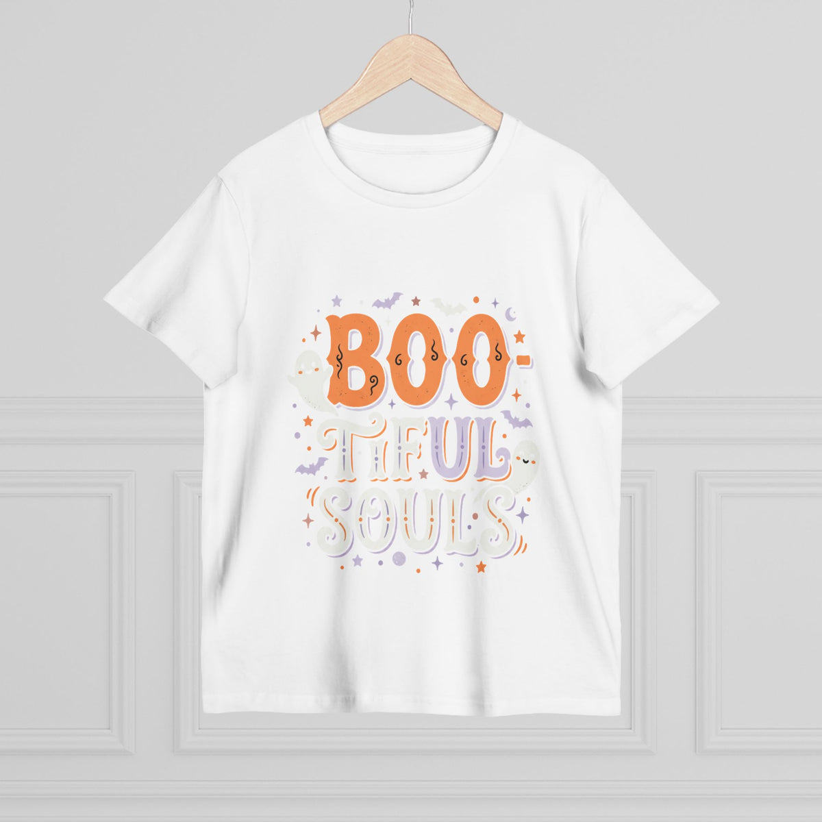 Boo-tiful Souls T-Shirt | Halloween ghost lettering, bats