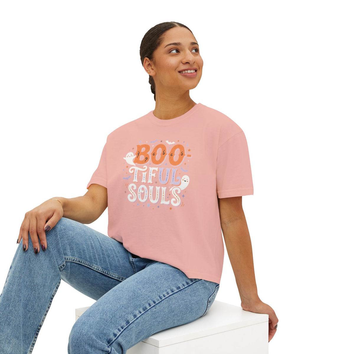 Boo-tiful Souls Tee | Halloween ghosts, pastel spooky design