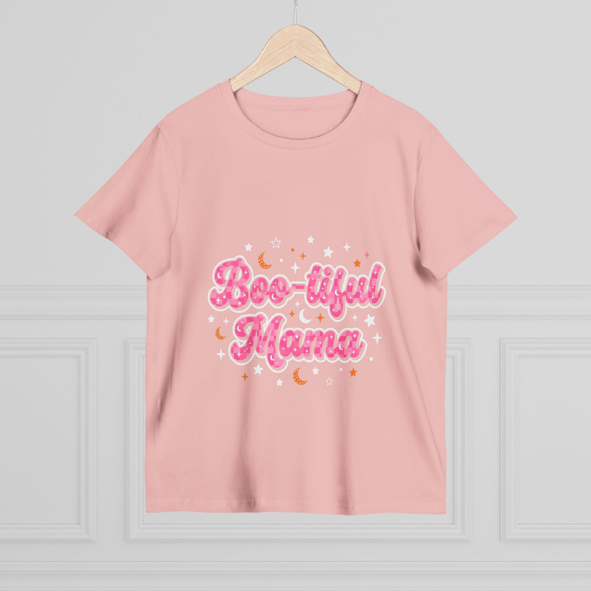 Boo-tiful Mama T-Shirt — Cute Halloween Mom Tee with Pink Script
