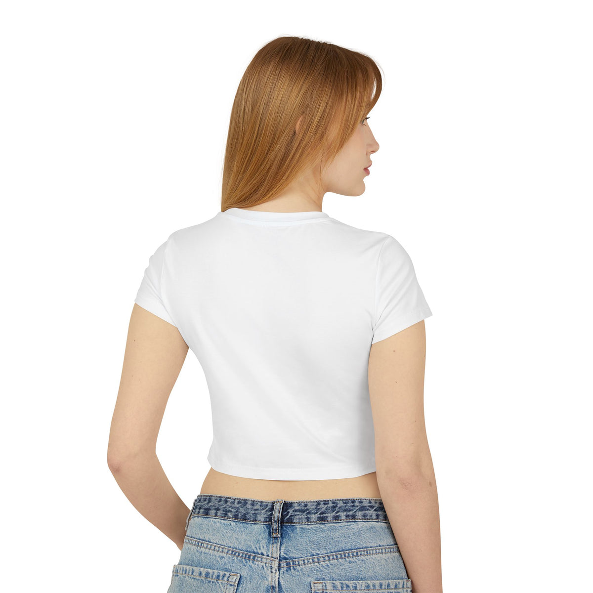 Spooky Mama Baby Tee — Halloween Cat Moon Graphic Crop Top
