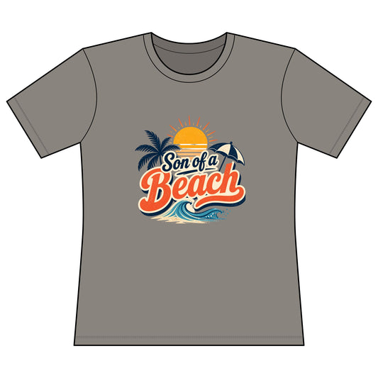 Son of a Beach Graphic Tee — Women's Beach Vacation Surf Shirt
