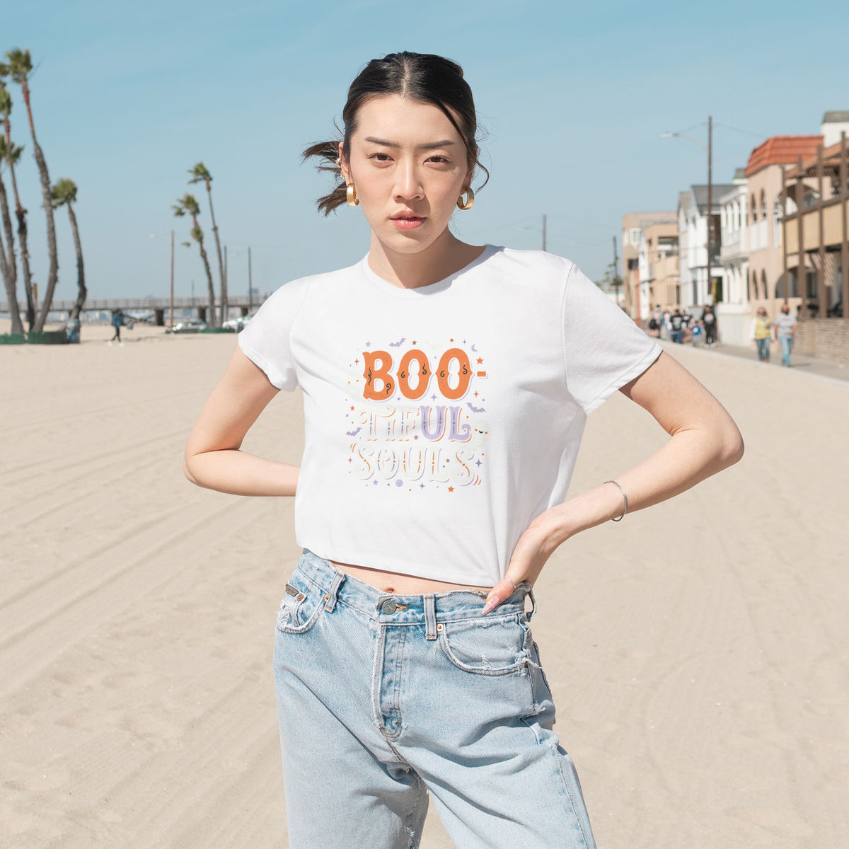 Boo-tiful Souls Tee | Halloween ghost lettering