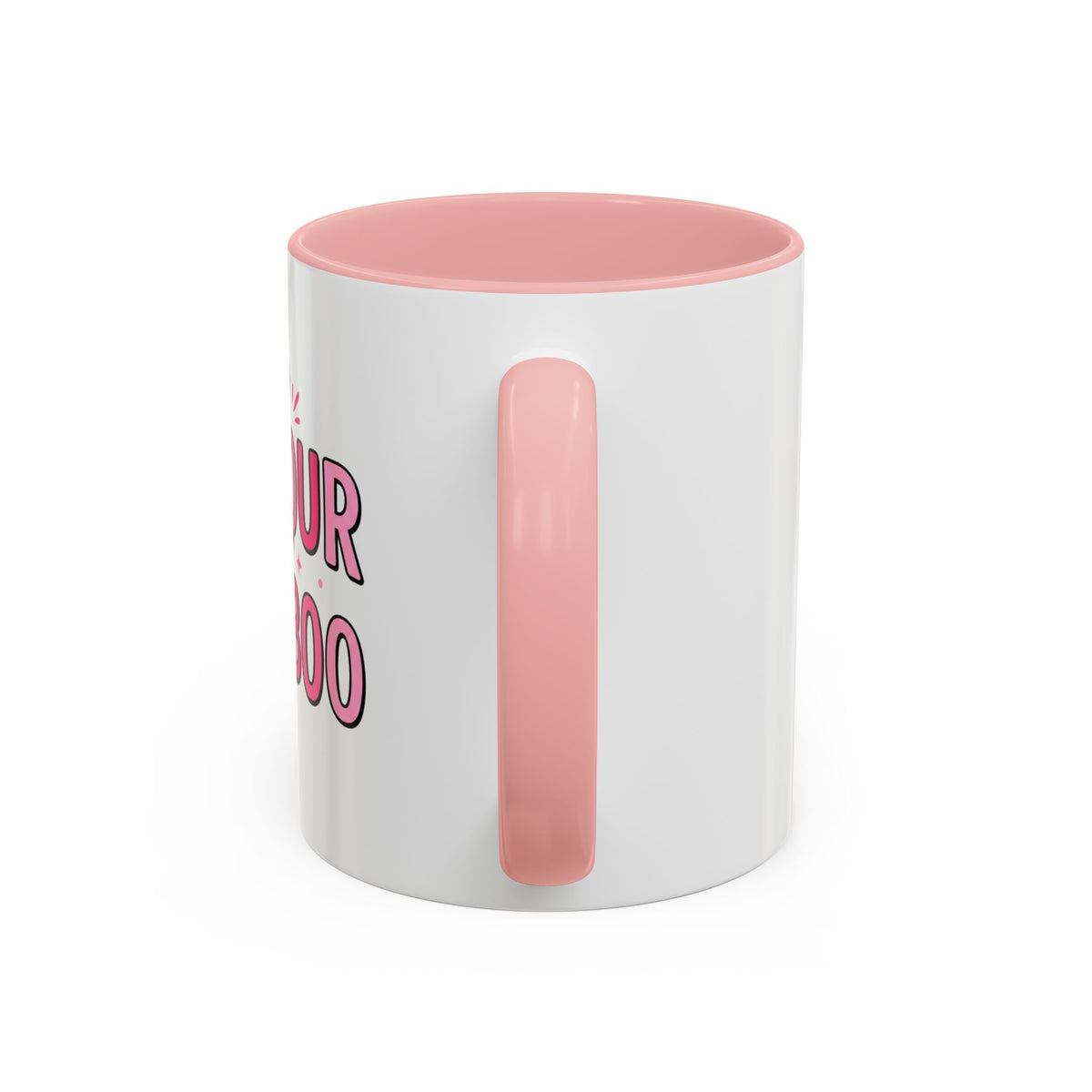 Not Your Basic Boo Coffee Mug — Cute Pink Ghost Accent Mug (11/15oz)