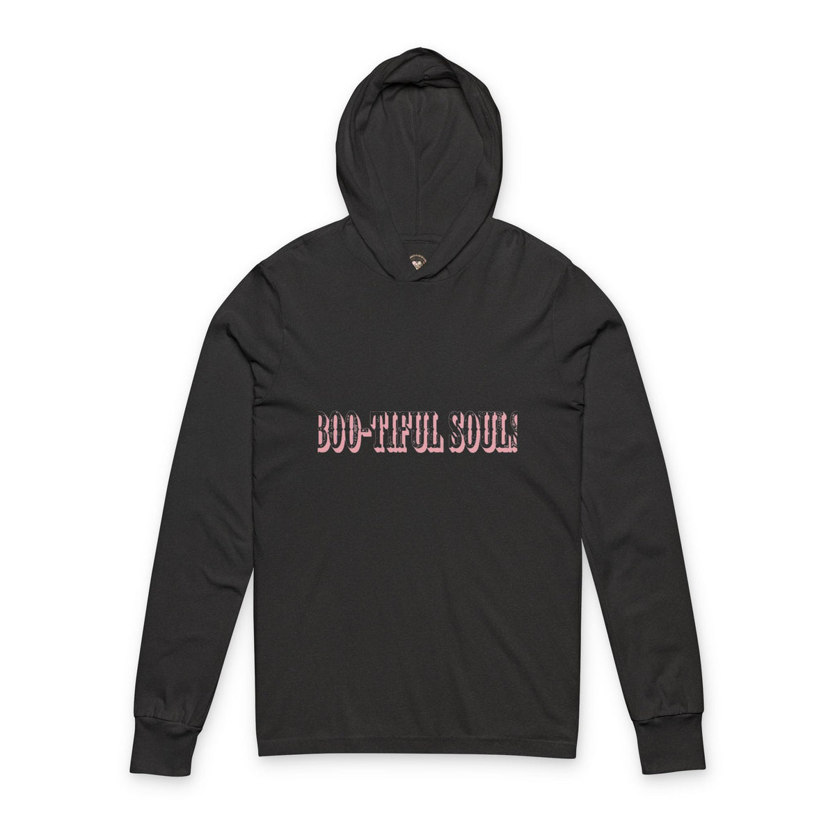 Hoodie Tee — "Boo-tiful Soul" Black Long-Sleeve Hooded Tee
