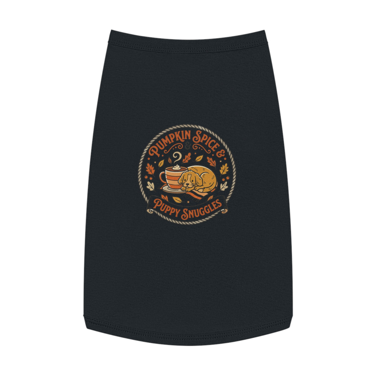 Pumpkin Spice & Puppy Snuggles Pet Tank Top — Fall Dog Shirt