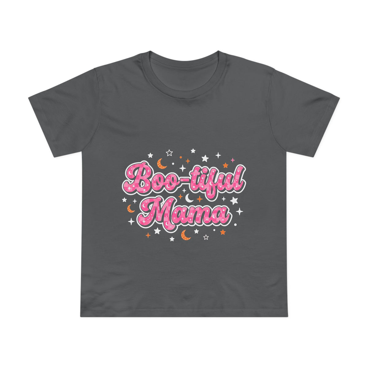 Boo-tiful Mama T-Shirt — Cute Halloween Mom Tee with Pink Script