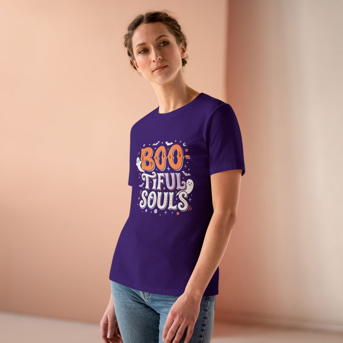 BOOtiful Souls T-Shirt | Halloween ghost typography tee