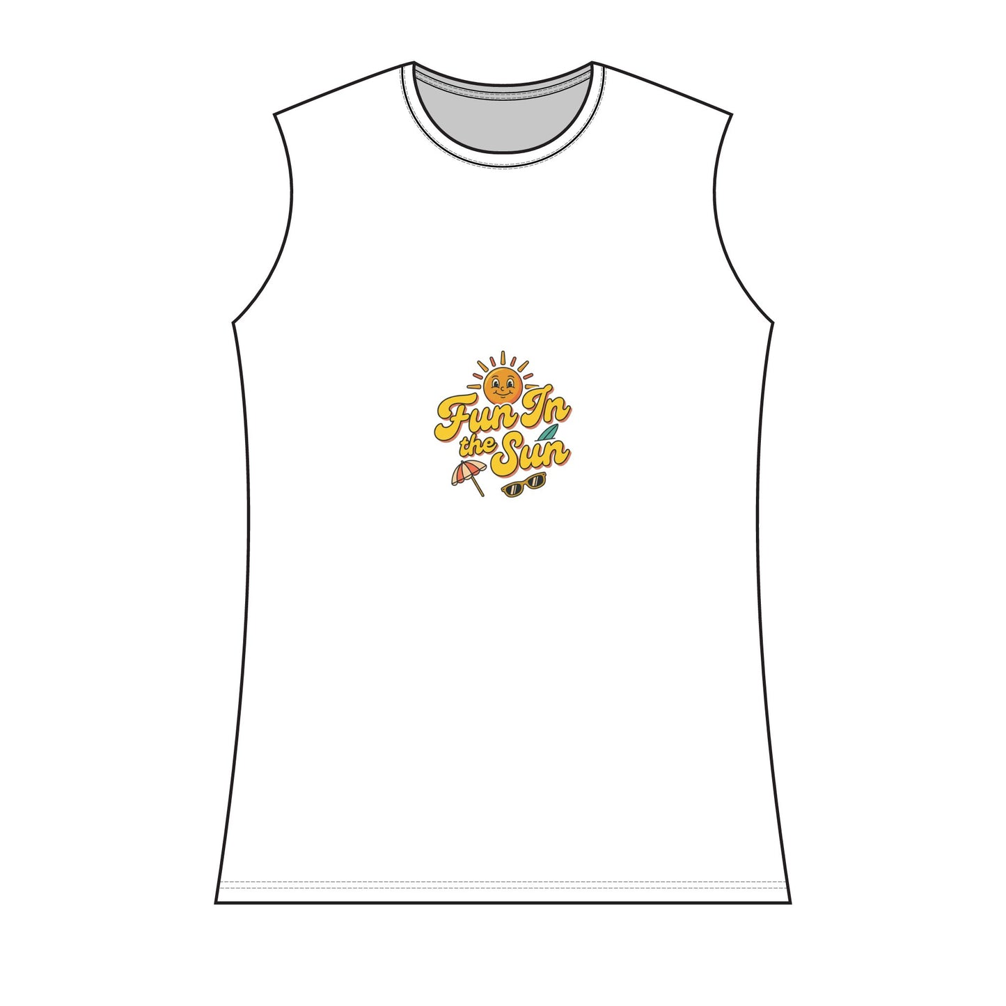 Sunshine Vibes Tank Top — "Fun in the Sun" Graphic Women's Tank
