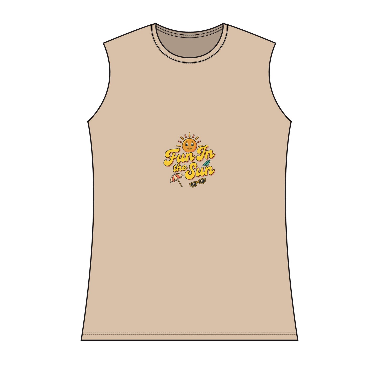 Sunshine Vibes Tank Top — "Fun in the Sun" Graphic Women's Tank