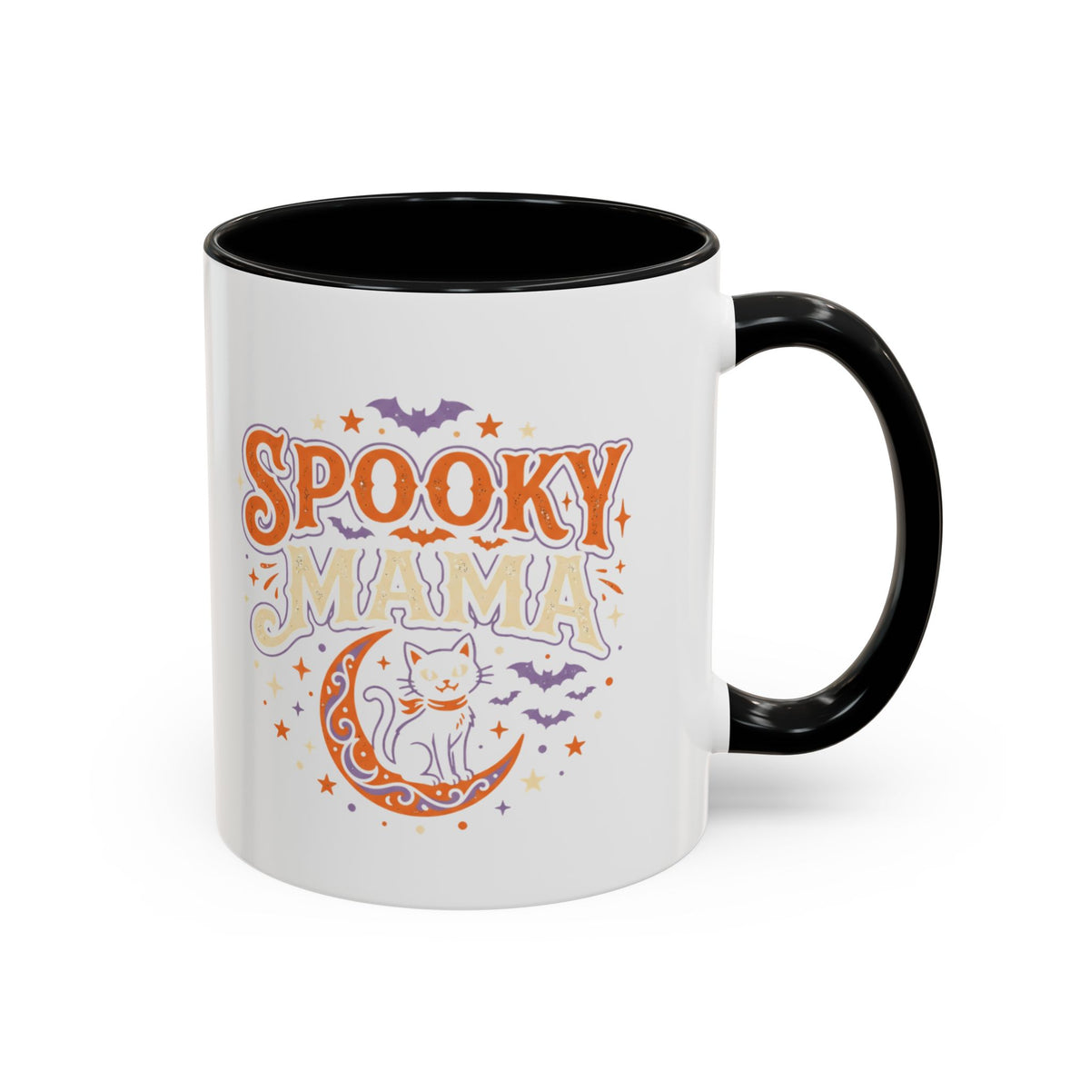 Spooky Mama Cat mug | Accent Coffee Mug