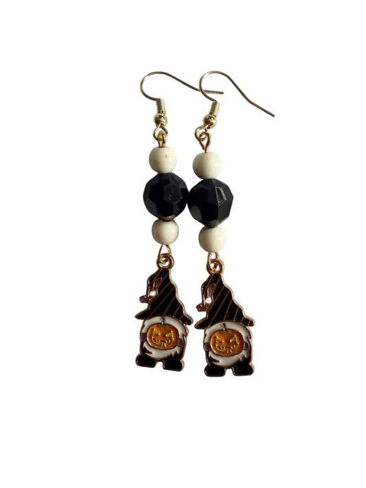 Boo-tiful Halloween Gnome Earrings | Jack O’Lantern Gnome Dangle Earrings | Cute Halloween Earrings | Boo-tiful Souls Collection