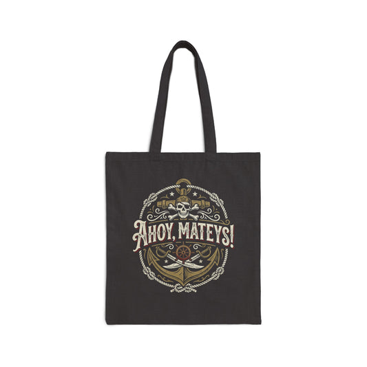 Ahoy Mateys! Pirate Skull Anchor Tote