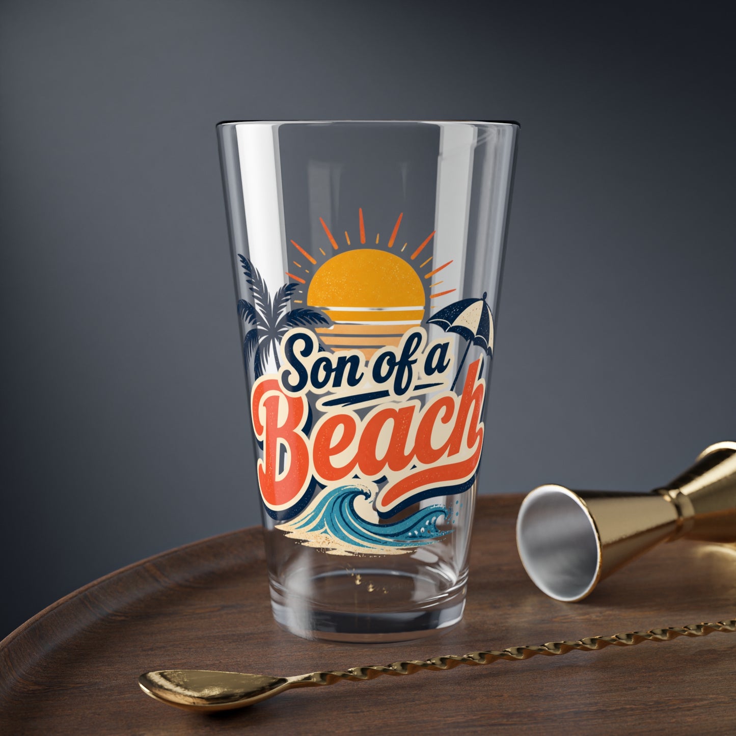 Mixing Glass - "Son of a Beach" Tropical 16oz Cocktail Glass