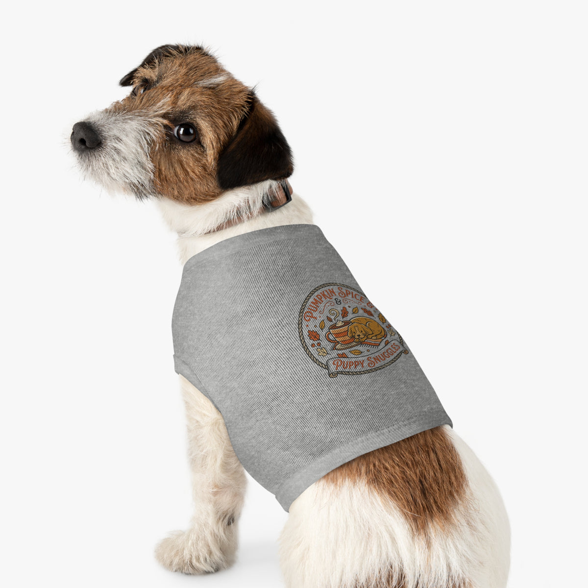 Pumpkin Spice & Puppy Snuggles Pet Tank Top — Fall Dog Shirt