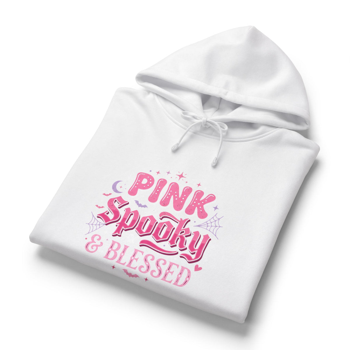 Pink Spooky & Blessed Hoodie — Cute Pastel Halloween Pullover