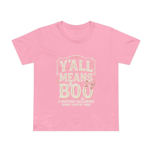 Women’s Tee - "Y'all Means Boo" Western Halloween Graphic Tee
