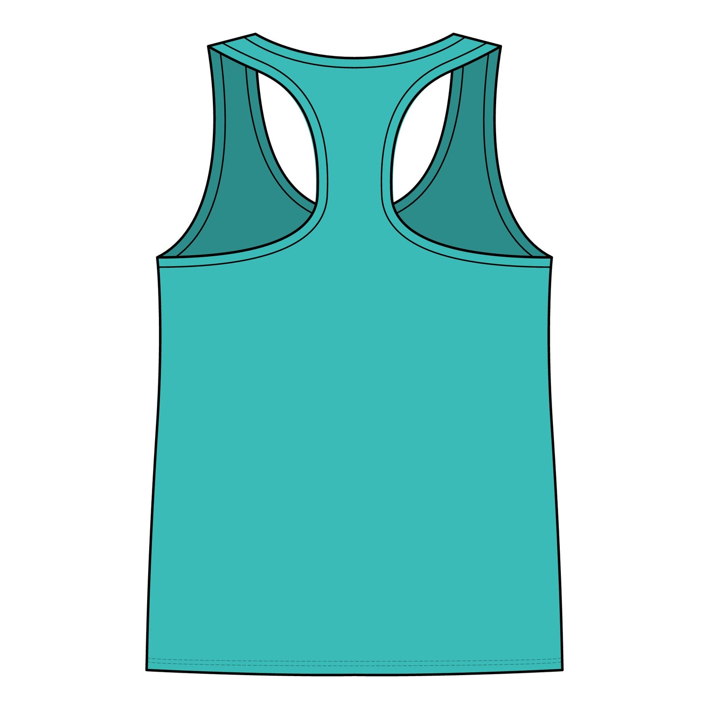 Women’s Racerback Tank — Tropical Surf Shack Graphic