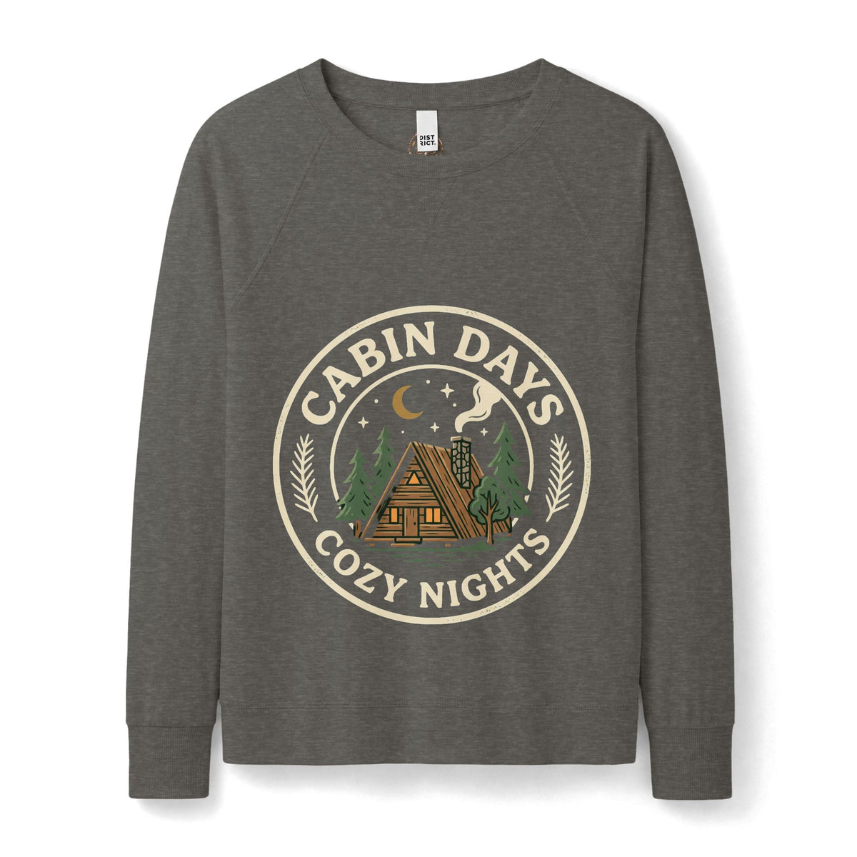 Cabin Days Cozy Nights Long Sleeve Crewneck — Women's Cabin Life Pullover