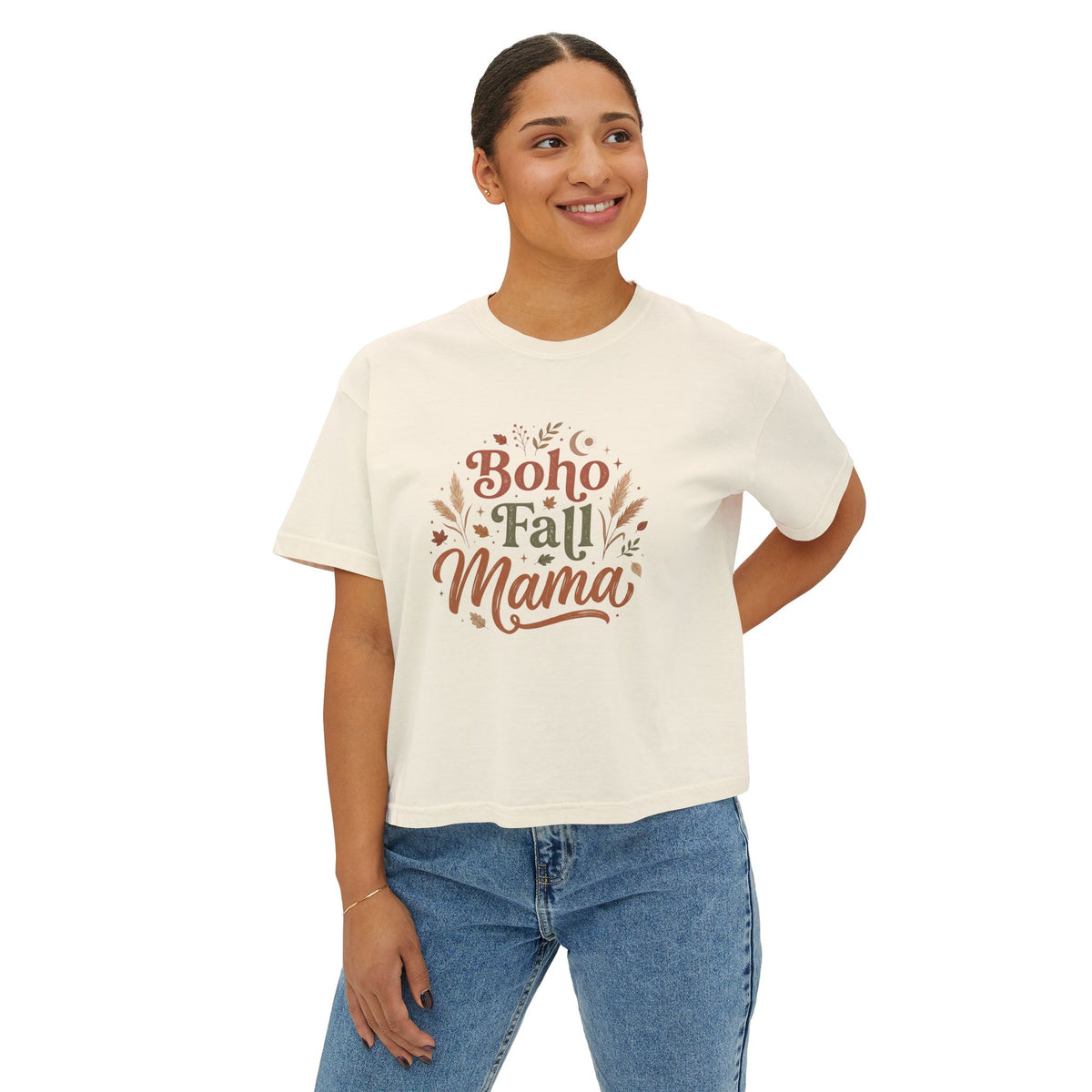Boho Fall Mama Boxy Tee