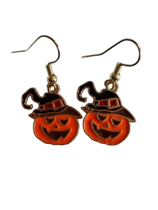 Boo-tiful Witchy Pumpkin Earrings | Halloween Dangle Earrings | Boo-tiful Souls Collection