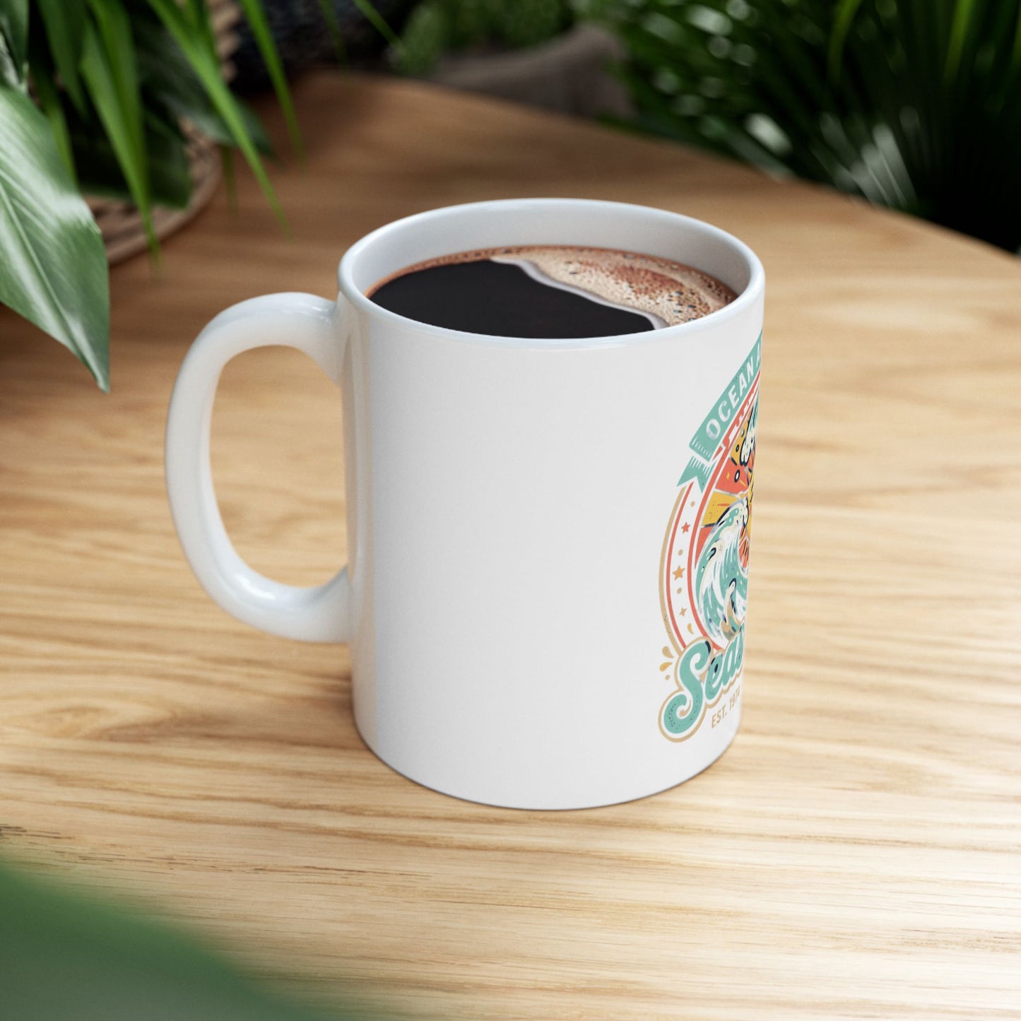 Seas the Day Sun and Wave Mug | Ocean Adventures Ceramic Mug
