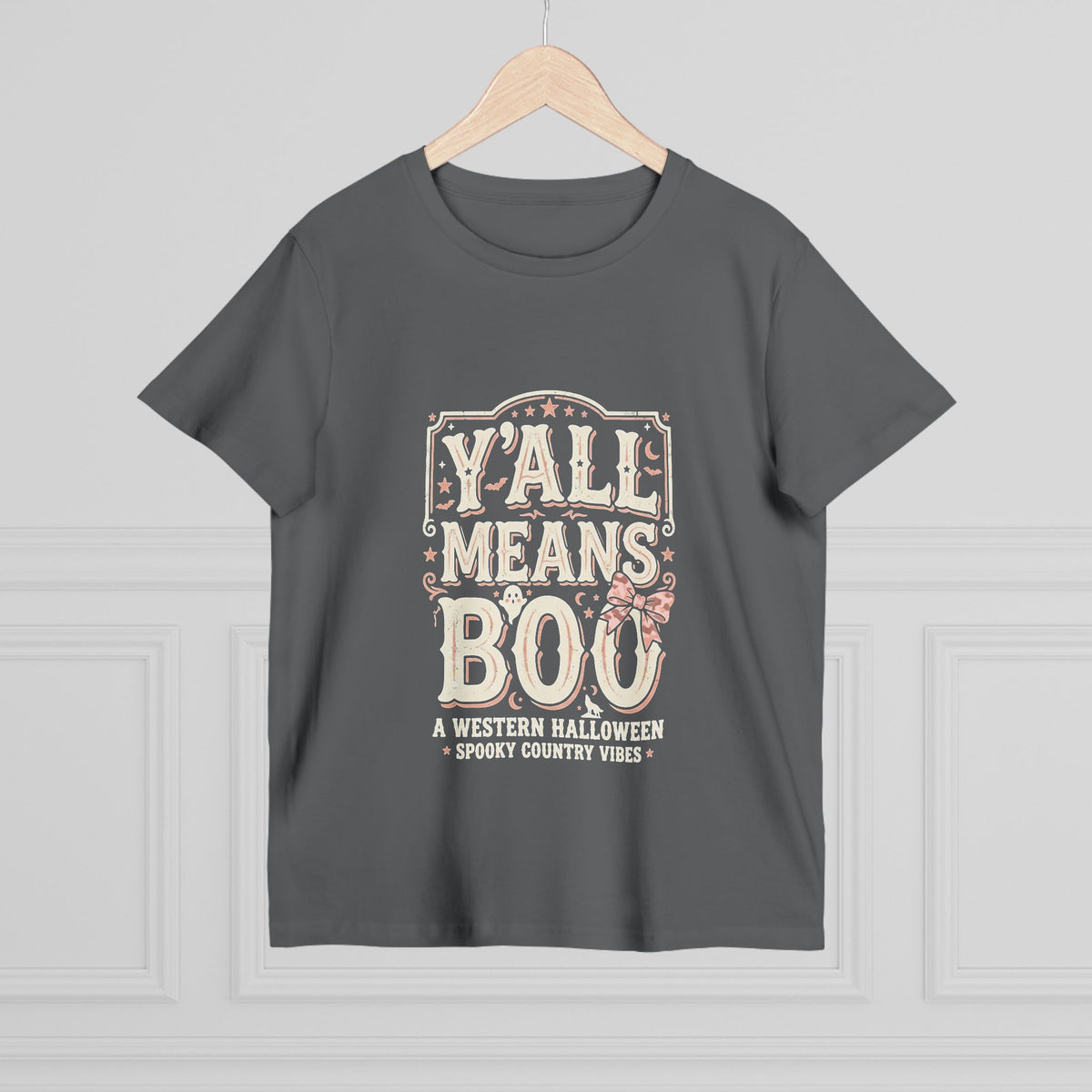 Women’s Tee - "Y'all Means Boo" Western Halloween Graphic Tee
