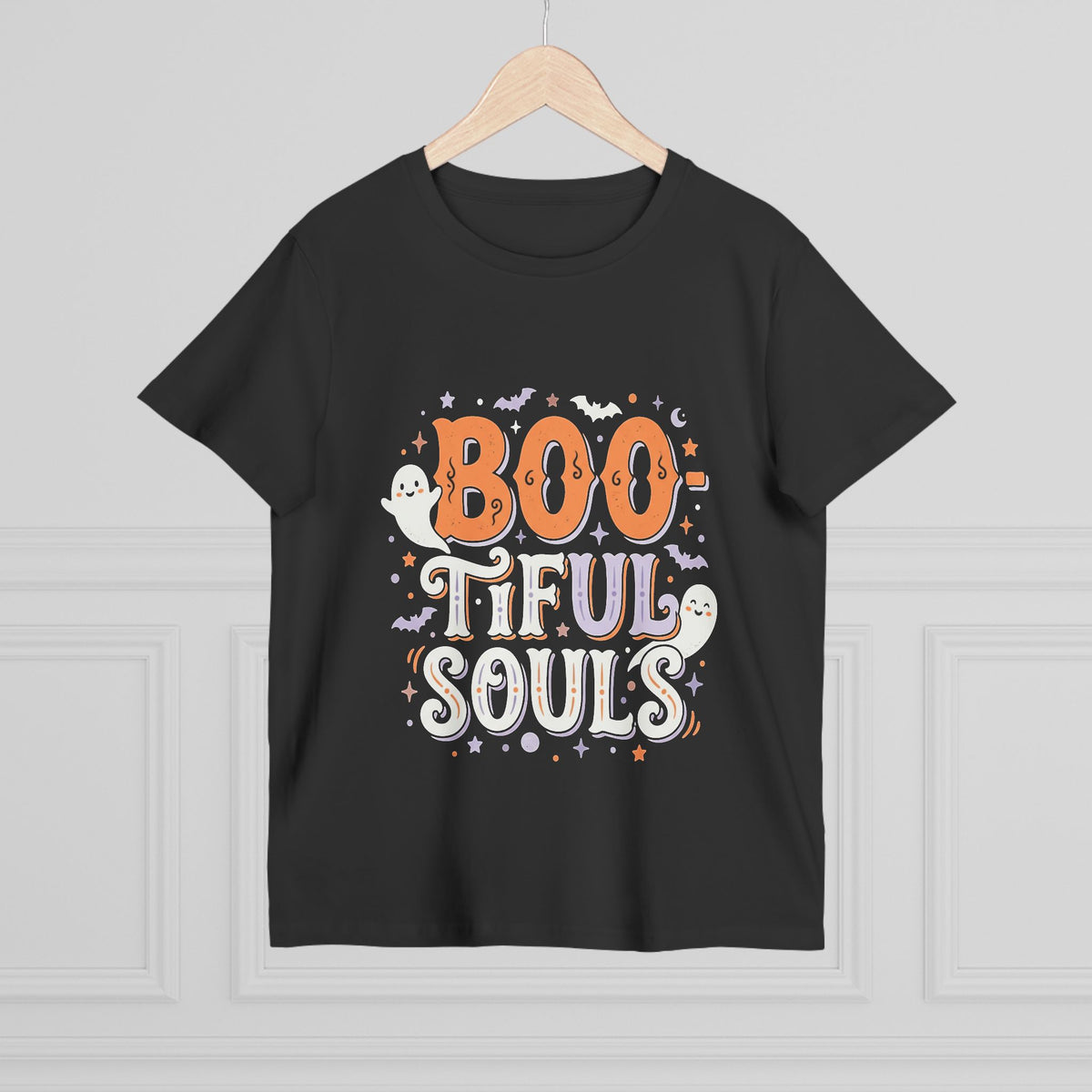 Boo-tiful Souls T-Shirt | Halloween ghost lettering, bats