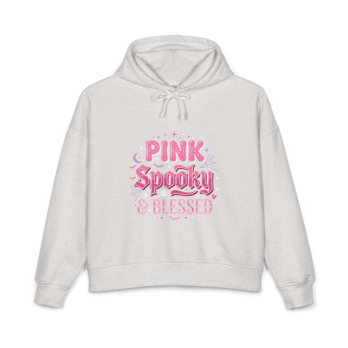 Pink Spooky & Blessed Hoodie — Cute Pastel Halloween Pullover