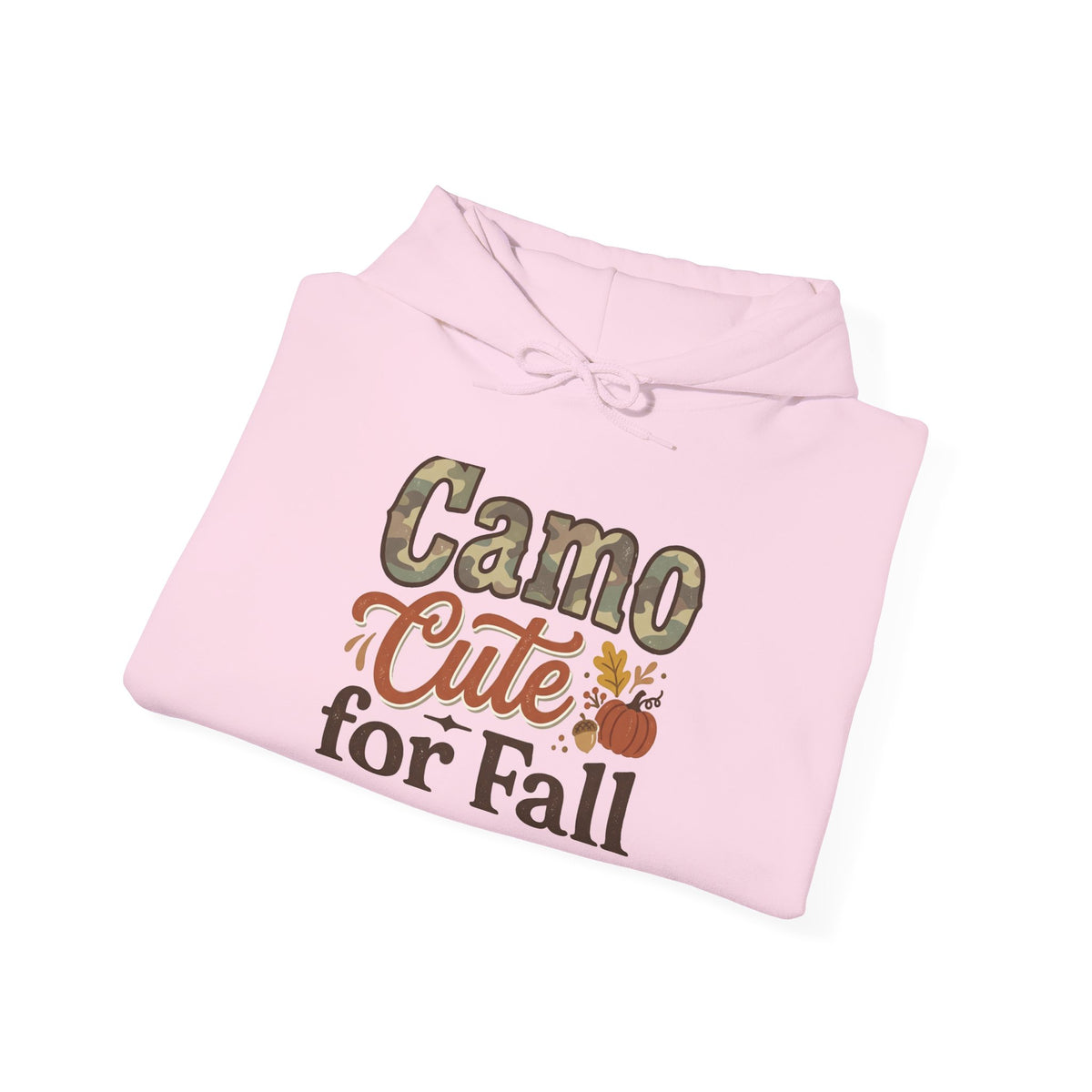 Camo Cute for Fall Hoodie — Autumn Camo Graphic Pullover for Women & Kids
