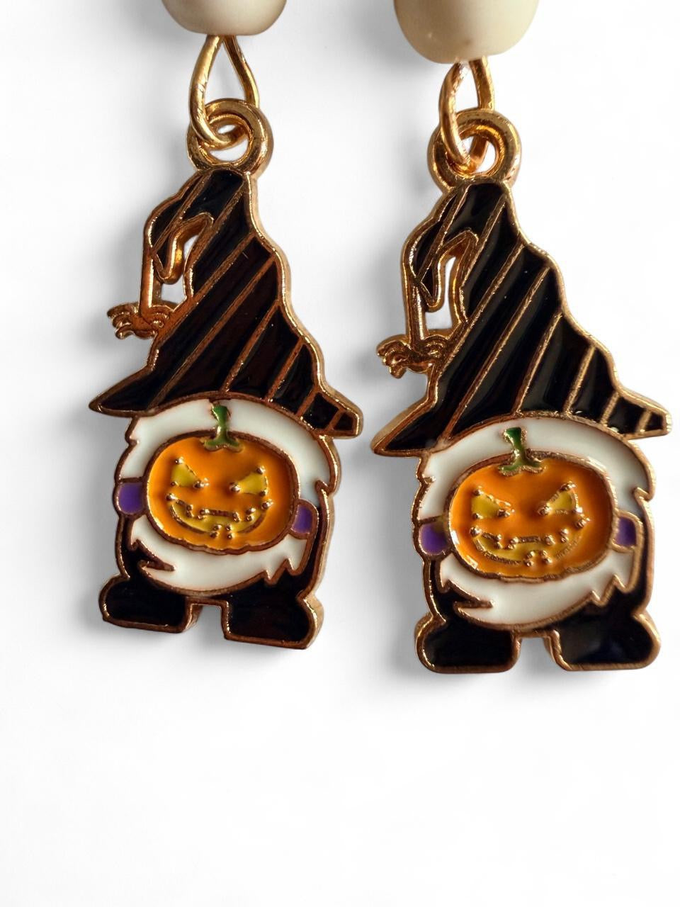 Boo-tiful Halloween Gnome Earrings | Jack O’Lantern Gnome Dangle Earrings | Cute Halloween Earrings | Boo-tiful Souls Collection