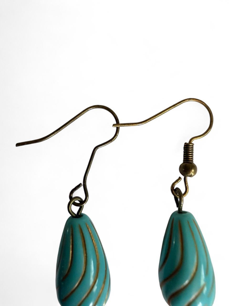 Harvest Souls – Turquoise Trail & Red Leaf Earrings