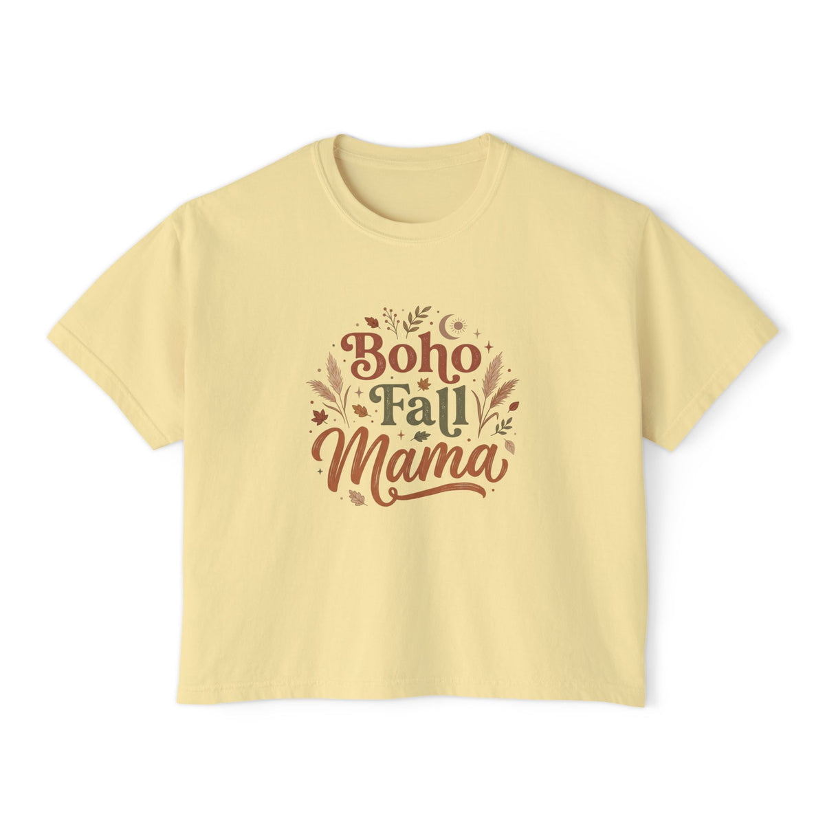 Boho Fall Mama Boxy Tee