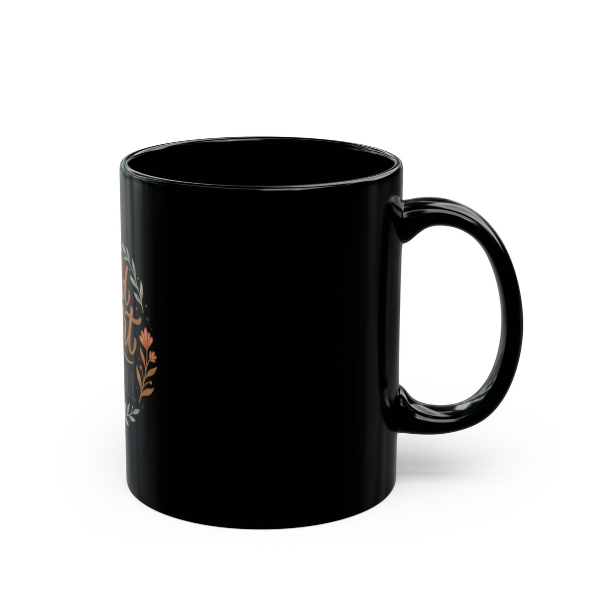 Wild Heart Cozy Soul Black Mug — Inspirational Floral Coffee Cup (11oz & 15oz)