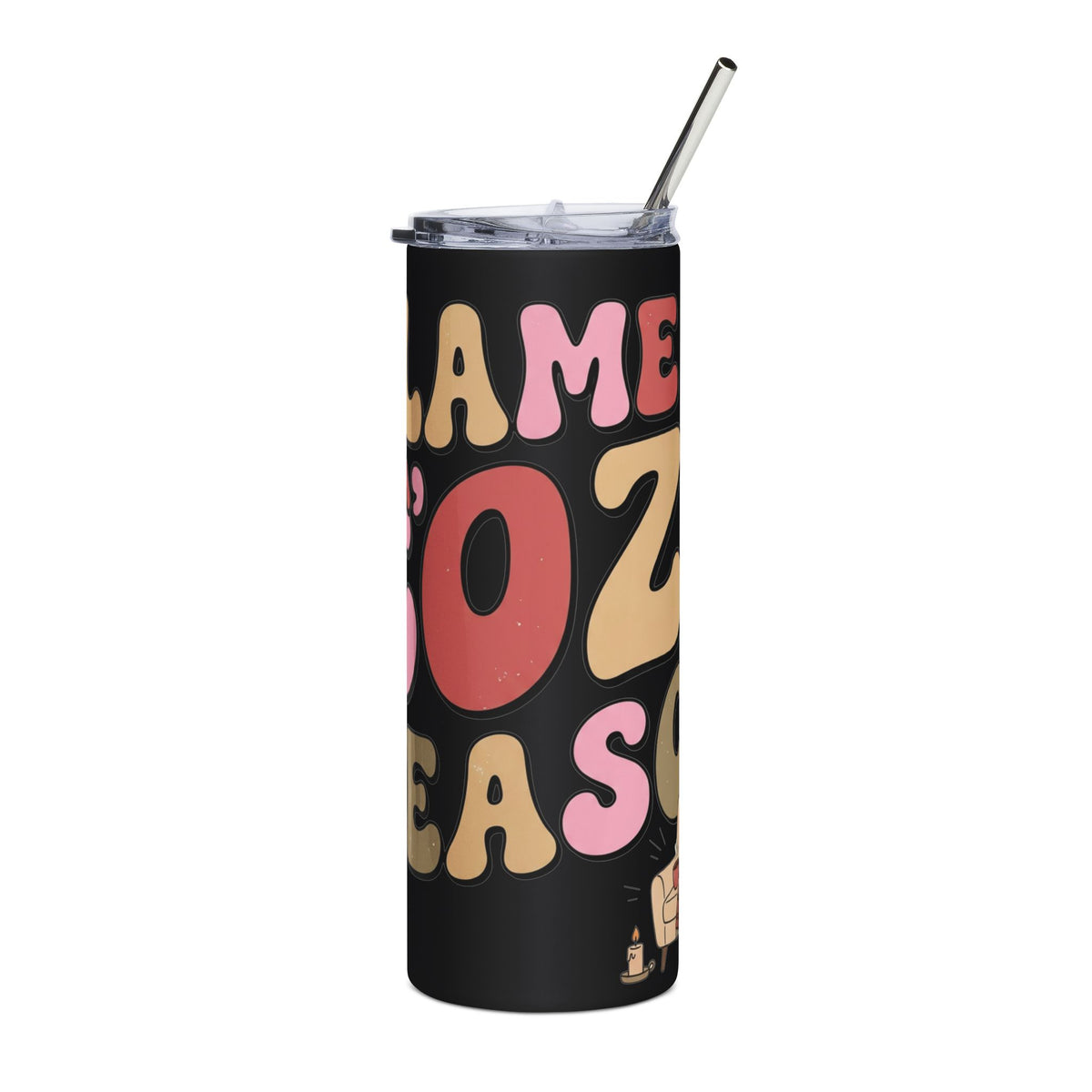 Skinny Tumbler — "Black Coffee Season" Retro 20oz Stainless Steel Travel Cup