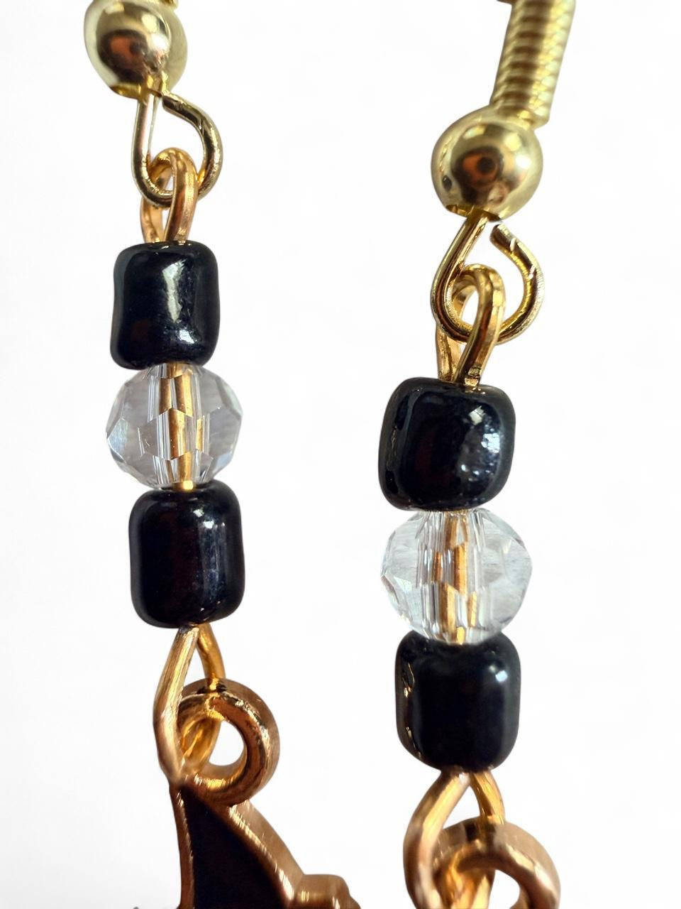 Boo-tiful Flying Witch Earrings | Witch on Broom Dangle Earrings | Halloween Enamel Earrings | Boo-tiful Souls Collection