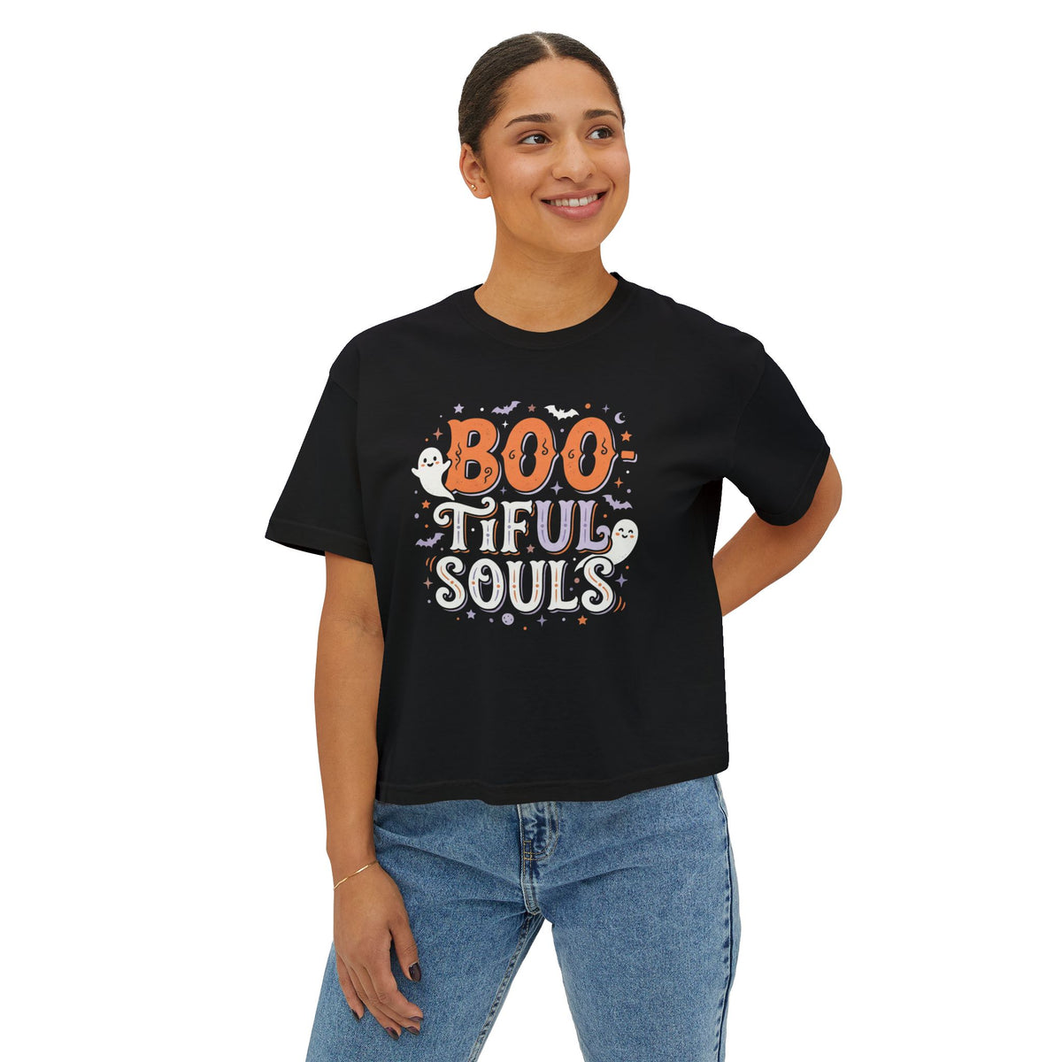 Boo-tiful Souls Tee | Halloween ghosts, pastel spooky design