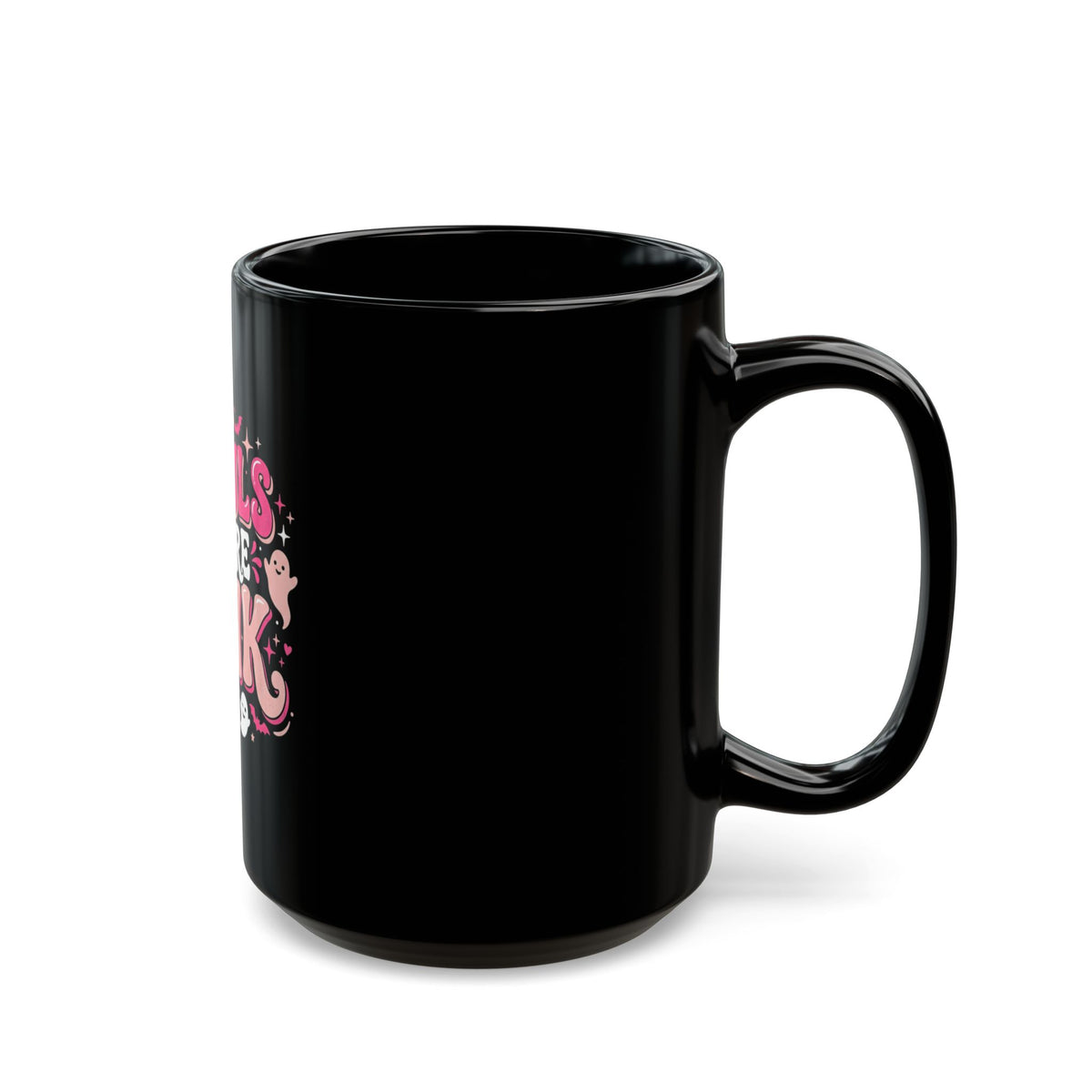 Ghouls Adore Pink Mug — Cute Halloween Ghosts Coffee Cup (11oz/15oz)