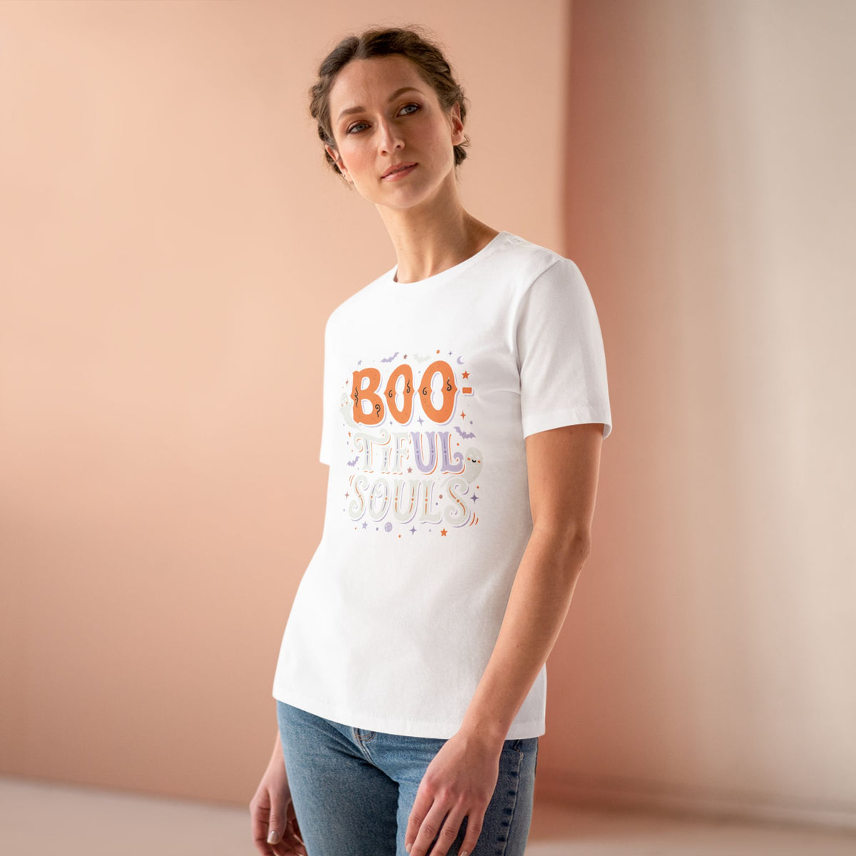 BOOtiful Souls T-Shirt | Halloween ghost typography tee