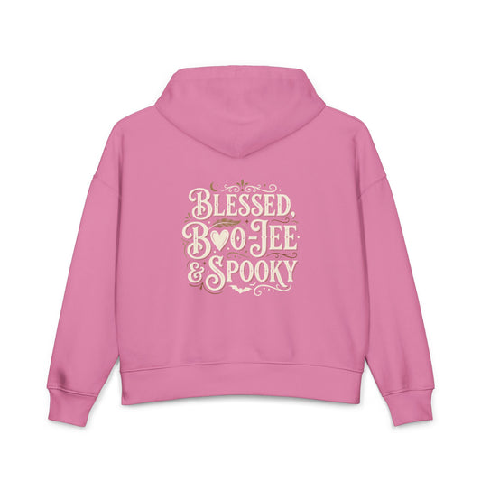 Hoodie — "Blessed, Bo•Jee & Spooky" Graphic Women's Halloween Hoodie