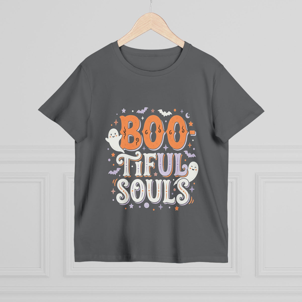 Boo-tiful Souls T-Shirt | Halloween ghost lettering, bats