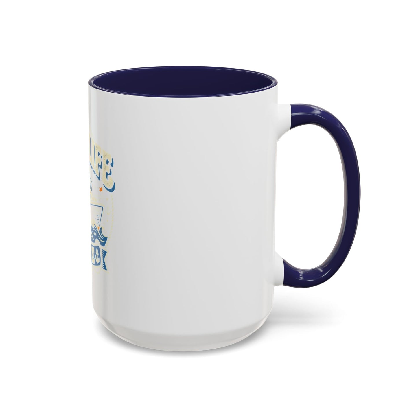 Boat Life Accent Coffee Mug — Nautical Marine Boat Lover Gift (11/15oz)