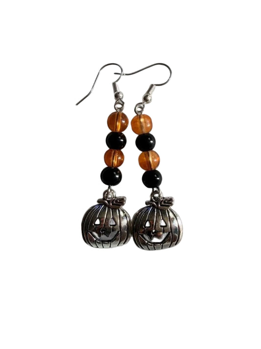 BOO-TIFUL SOULS Pumpkin Jack-O’-Lantern Earrings